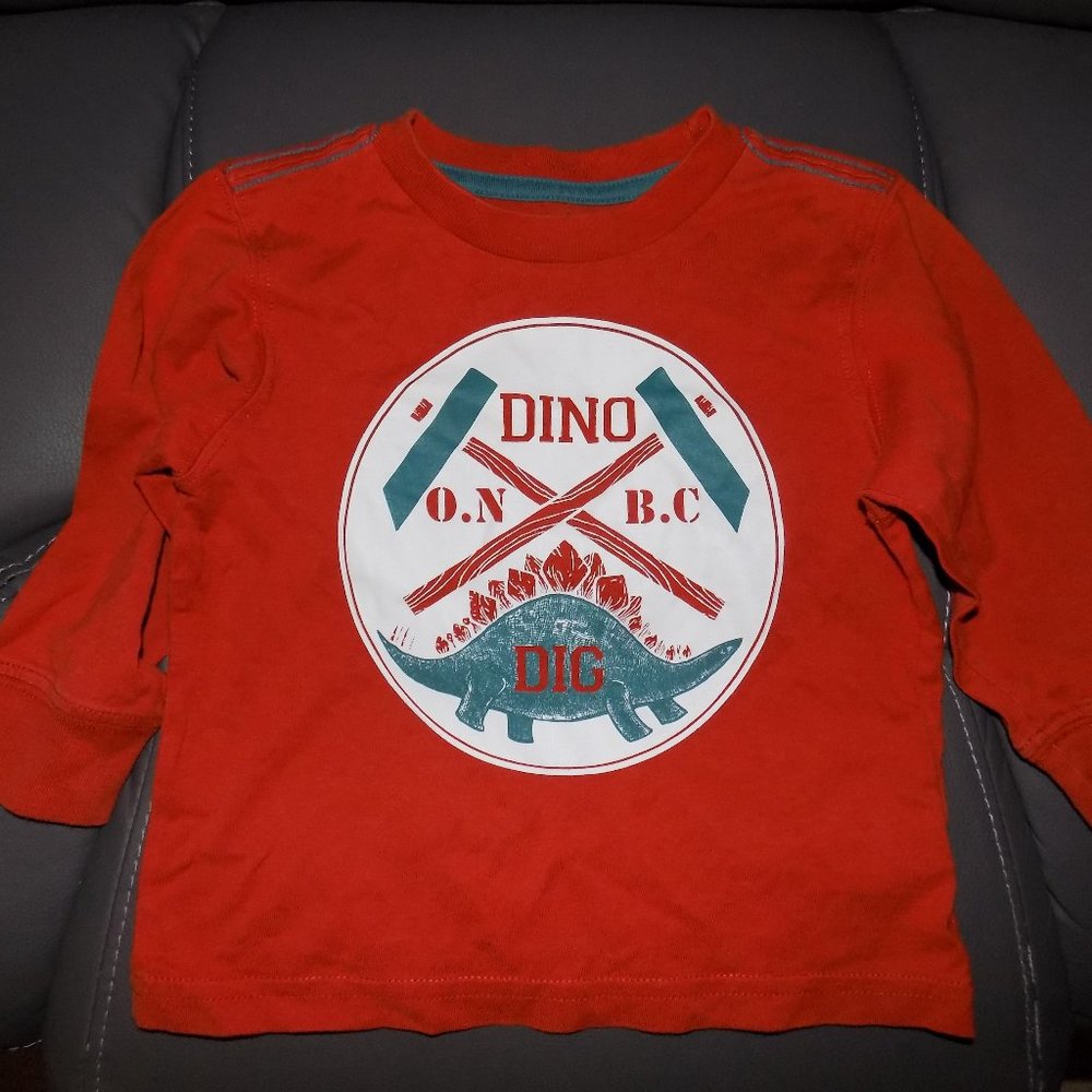 OLD NAVY DINO ON B.C. LONG SLEEVE SHIRT SIZE 18/24